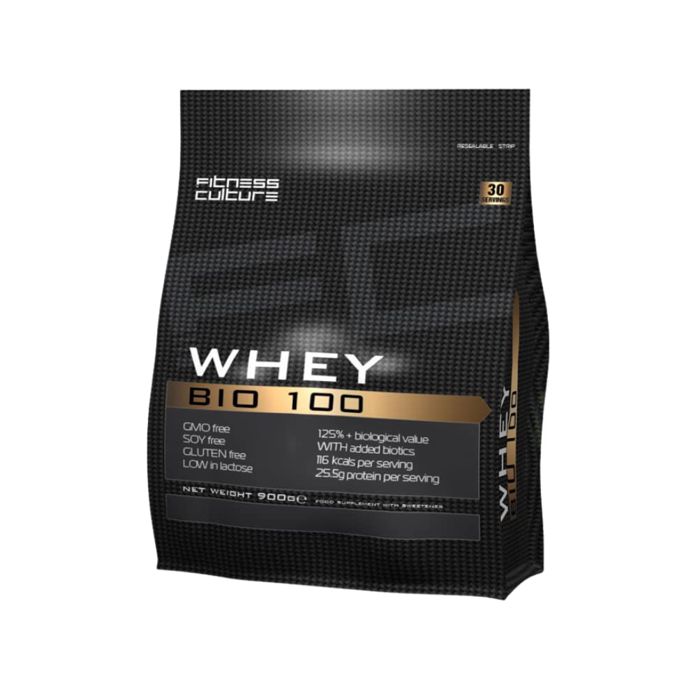 Fitness Culture Whey Bio 100 Whey Protein Powder with Pre and Pro Biotics Raspberry Flavour My Store buy supplements canada