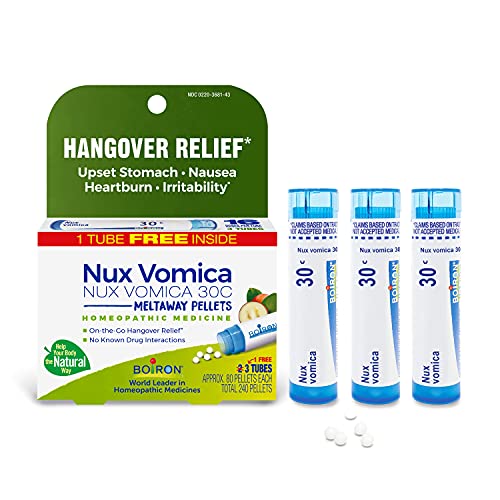 Boiron Nux Vomica 30C Homeopathic Medicine for Hangover Relief, Upset Stomach, Nausea Boiron buy supplements canada