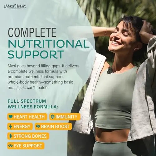 Maxi Health Multivitamin – Easy to Swallow Multi Vitamin Capsules with 30 Nutrients, Iron & Probiotics – Kosher Daily Multivitamins Small Capsules Maxi Health buy supplements canada