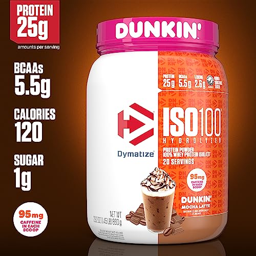 Dymatize ISO100 Hydrolyzed Protein Powder in Dunkin' Mocha Latte Flavor, 100% Whey Dymatize buy supplements canada