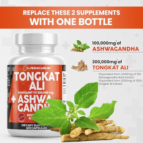 Clean Nutraceuticals Tongkat Ali 300,000mg and Ashwagandha 100,000mg Clean Nutraceuticals buy supplements canada