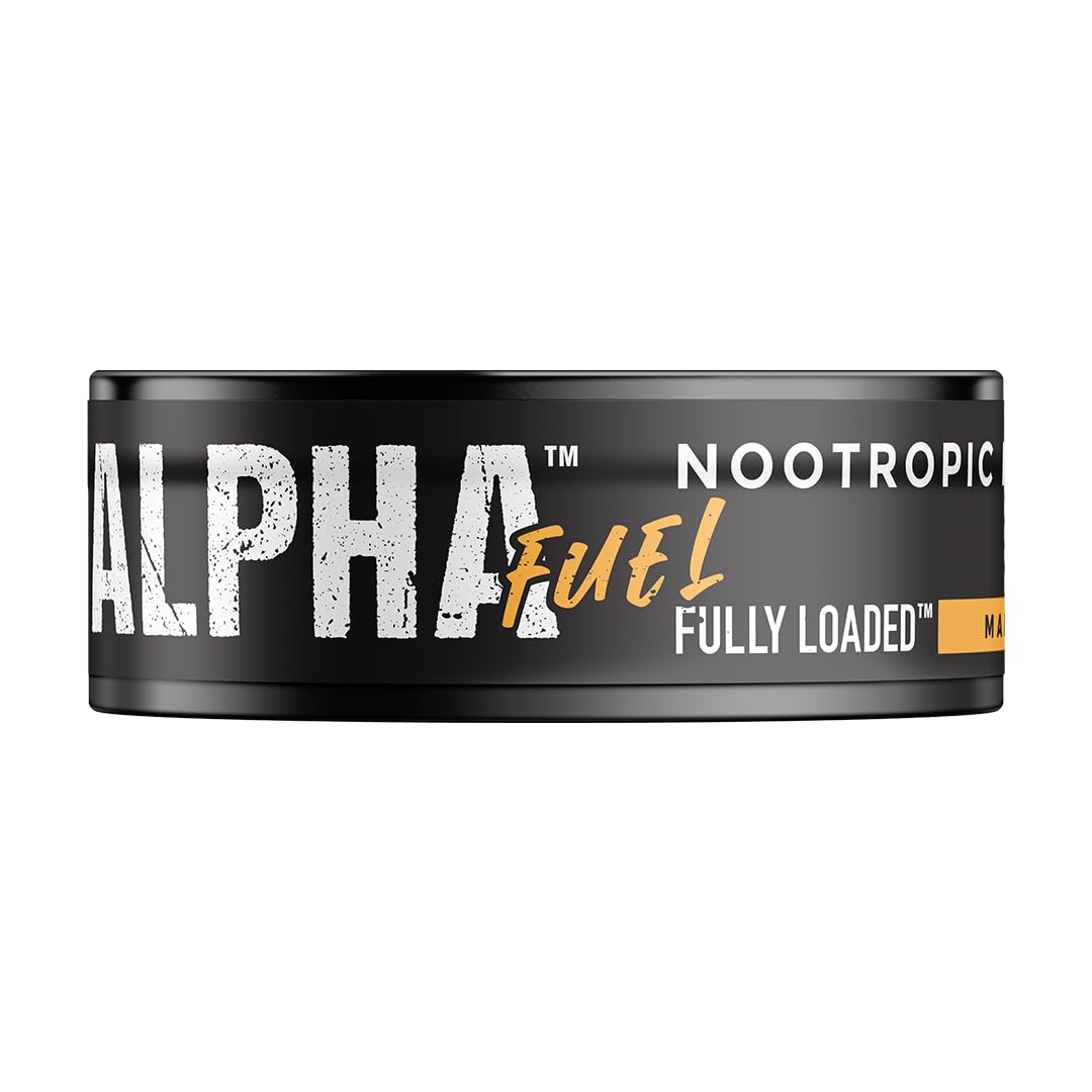 Fully Loaded Alpha Fuel Nootropic Pouches (Mango Fuel) - 5 cans, 15 Pouches per can - Energy Pouches containing Caffeine and nootropic Blend Fully Loaded Bullseye buy supplements canada