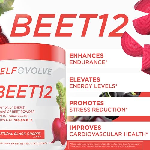 selfevolve Beet12 - Organic Beet Root Powder Enhanced with Vitamin B12, Nitric Oxide Booster selfevolve buy supplements canada