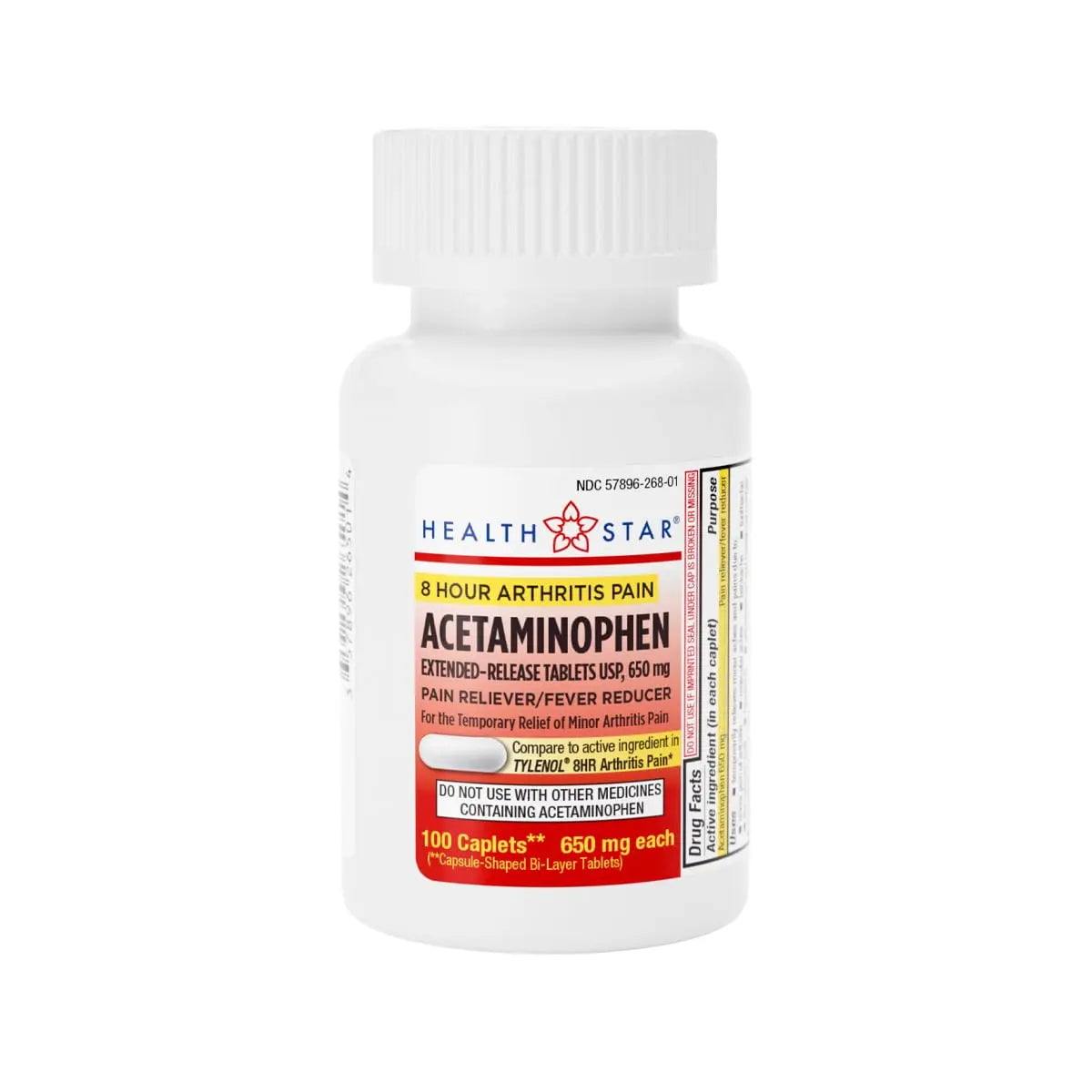 GeriCare Acetaminophen Extended-Release Arthritis 650mg Caplets, Pain Reliever, Arthritis Symptoms, Fever Reduction, 100 Count (Pack of 1) GeriCare buy supplements canada