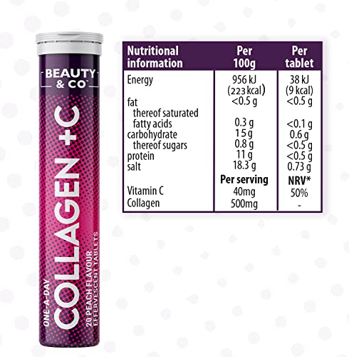 Collagen Effervescent - Marine Collagen & Vitamin C (2 Tubes) Beauty & Co buy supplements canada