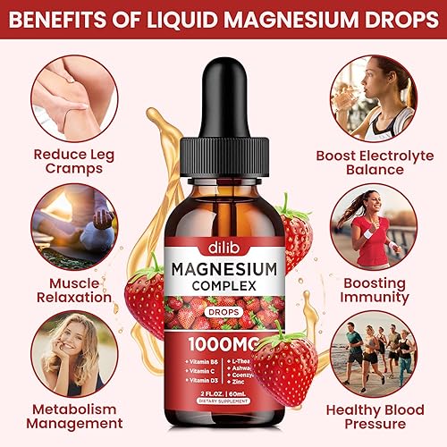 Triple Magnesium Complex Supplement, Magnesium Glycinate, Blend, Citrate Liquid Drops dilib buy supplements canada