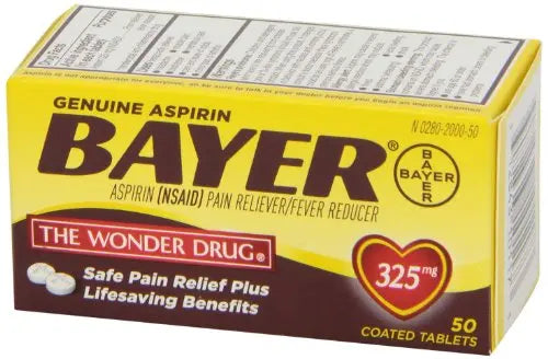 Genuine Bayer Aspirin 325mg Tablets, 50-Count (Pack of 2) Bayer buy supplements canada