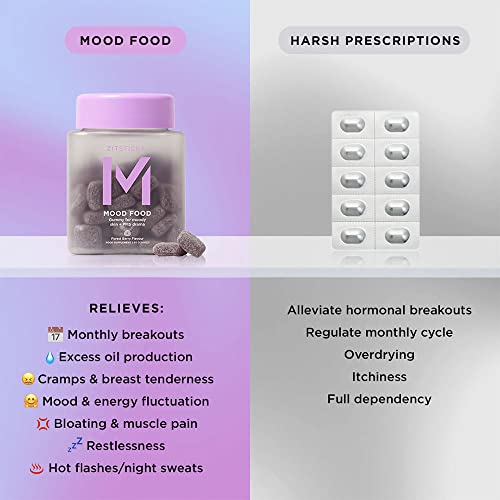 ZitSticka Mood Food: Gummy for Moody Skin + PMS Drama, Forest Berry Flavour ZitSticka buy supplements canada