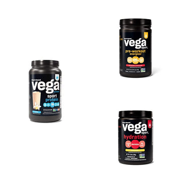Vega Sport Routine Bundle - Premium Vanilla Protein Powder (20 Servings) Strawberry Vega buy supplements canada