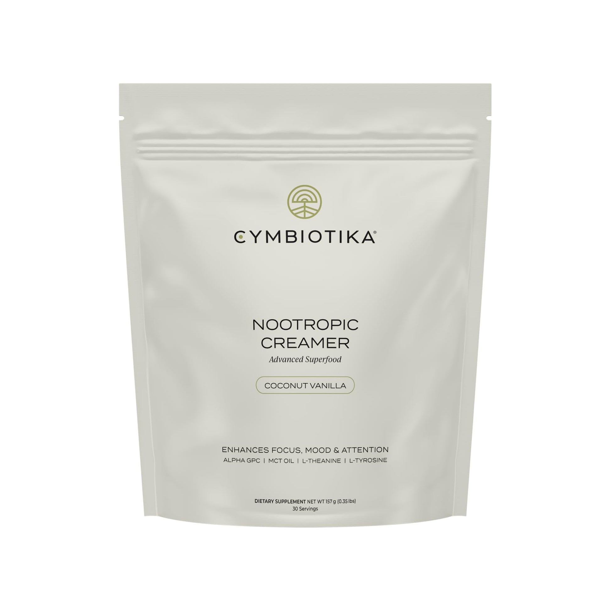 CYMBIOTIKA Nootropic Creamer – MCT Oil, Alpha GPC, L-Theanine – Keto, Vegan, Sugar-Free Coffee Creamer for Focus, Energy & Mental Clarity – Coconut Vanilla Flavor, 30 Servings CYMBIOTIKA buy supplements canada