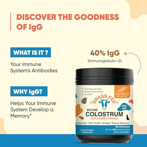 Sandhu's Pure Bovine Colostrum Powder Supplement for Humans |40% IgG Highly Sandhu's buy supplements canada