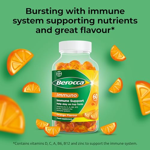 Berocca Immuno Gummy Vitamins, Orange Flavour, Bursting with Immune System Berocca buy supplements canada