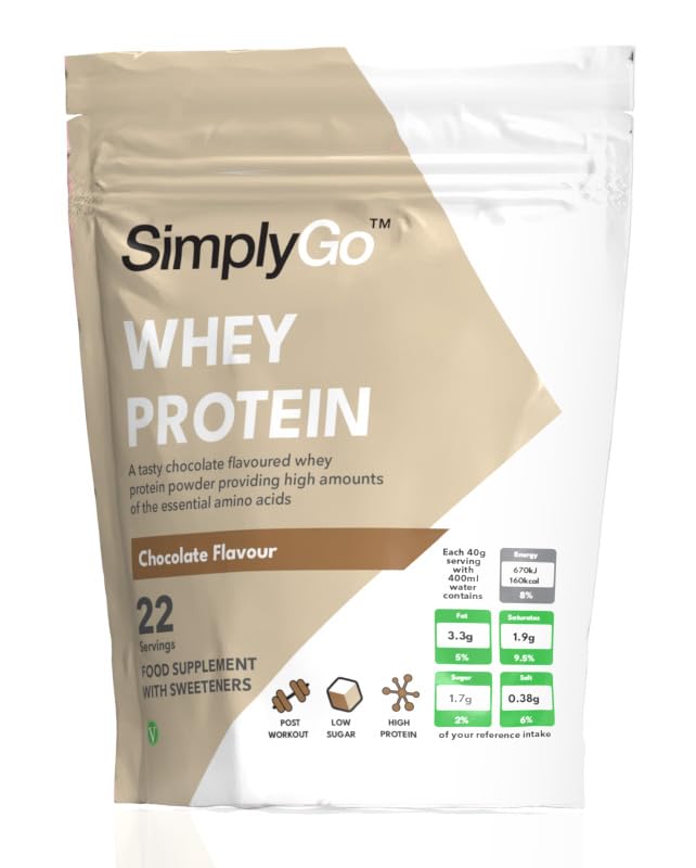 SimplyGo Whey Protein 900g Chocolate Flavour Simply Supplements buy supplements canada
