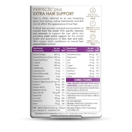 Perfectil Vitabiotics Multivitamin | Hair Growth and Thickening Formula | Supports Thicker, Healthy Hair | Vitamin D, E, Collagen, Biotin, and More Perfectil buy supplements canada