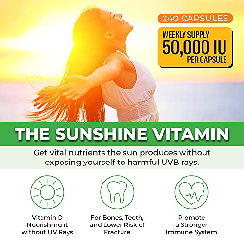 ForestLeaf - Vitamin D3 IU Weekly Supplement (50,000 IU - 240 Count) ForestLeaf buy supplements canada