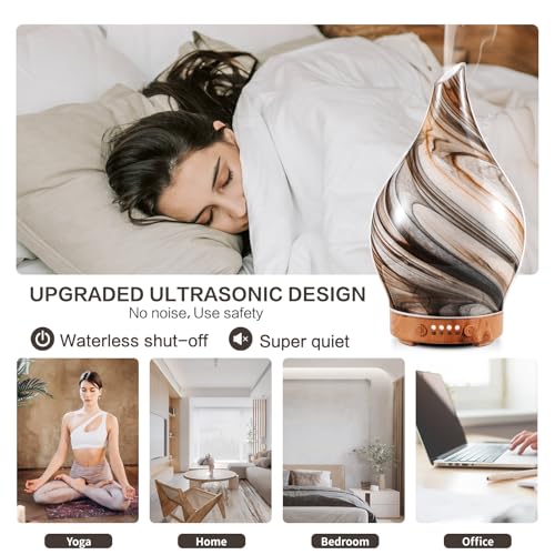 Porseme 100ml Glass Essential Oil Diffuser Aromatherapy Ultrasonic Cool Mist Humidifier 4 Running Hours Porseme buy supplements canada