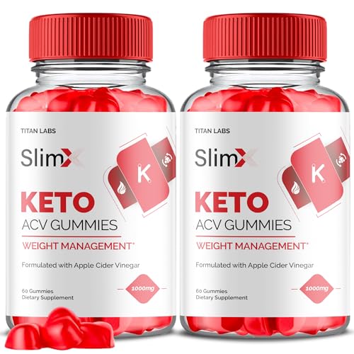 (2 Pack) SlimX Keto ACV Gummies, SlimX Keto ACV Advanced Weight Loss 1000MG Apple Titan Labs buy supplements canada