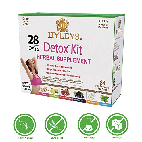 Hyleys Detox Tea for Cleanse - 28 Day Kit - 84 Tea Bags - Gift Gift For Mom For Mom HYLEYS buy supplements canada