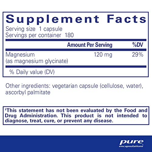 Pure Encapsulations Magnesium (Glycinate) - Supplement to Support Stress Relief, Sleep Pure Encapsulations buy supplements canada