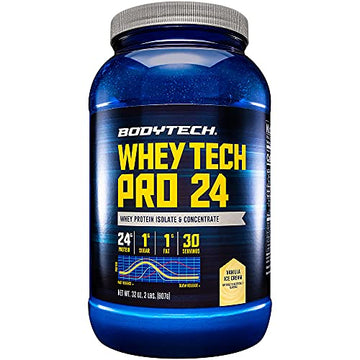 BODYTECH Whey Tech Pro24 Powder Vanilla Ice Cream (2 lbs/30 Servings) BODYTECH buy supplements canada
