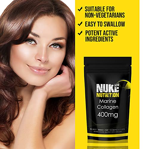 Nuke Nutrition Marine Collagen Capsules - 400mg - 120 Capsules - High Strength Collagen Nuke Nutrition buy supplements canada