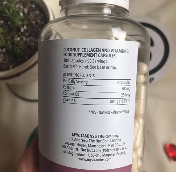 Coconut + Collagen (180 Capsules) - Myvitamins MyVitamins buy supplements canada