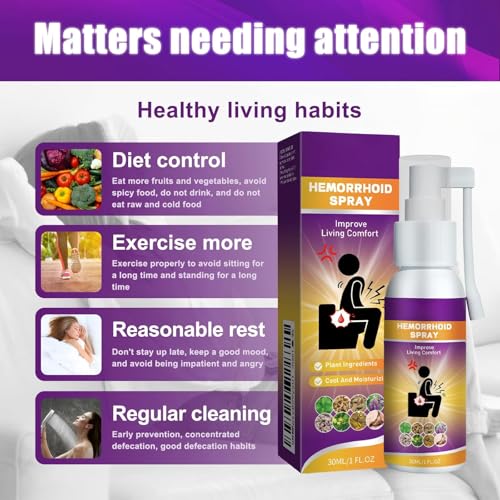 Herbal hemorrhoid Spray relieves Anal Swelling, Pain, itching, discomfort, Repair Meat Ball Broken hemorrhoid Nursing Spray,30ML/1 FL.OZ Aus Healthcare buy supplements canada