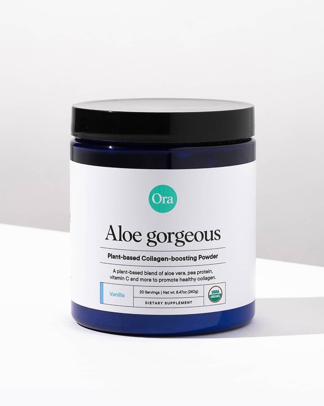 Ora Organic Vegan Collagen-Boosting Powder for Women and Men - Hair, Skin, & Nails Support - Bamboo Silica, Plant-Based Protein, Organic Vitamin C, Aloe Vera - Vanilla Flavor, 20 Servings Ora Organic buy supplements canada