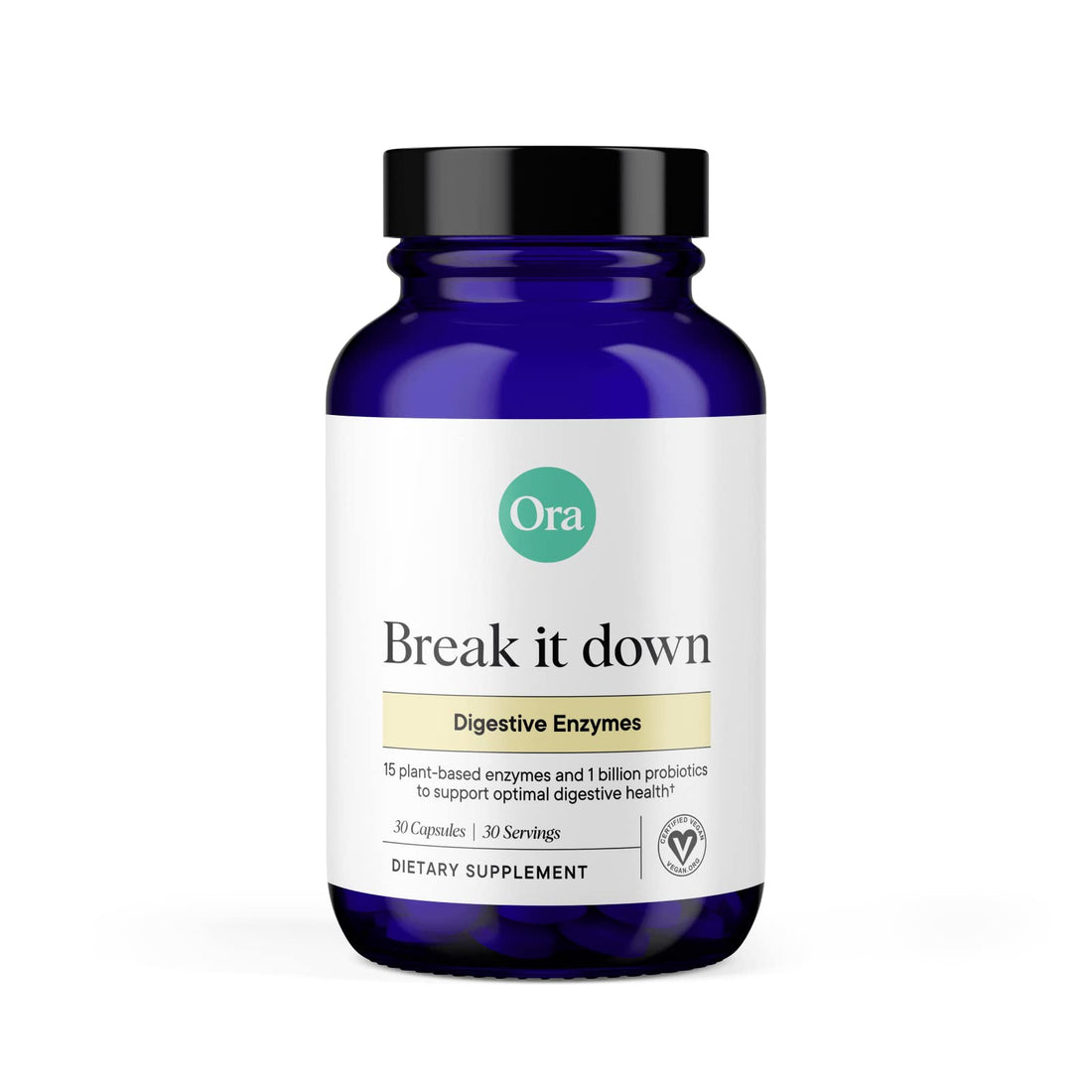 Ora Organic Multi-Enzyme Supplement - Vegan, Gluten Free Enzymes for Digestion with Probiotics for Gut Health, Bloating, Constipation and Gas Relief - 30 Easy to Swallow Capsules Ora Organic buy supplements canada