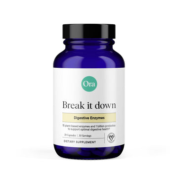 Ora Organic Multi-Enzyme Supplement - Vegan, Gluten Free Enzymes for Digestion with Probiotics for Gut Health, Bloating, Constipation and Gas Relief - 30 Easy to Swallow Capsules Ora Organic buy supplements canada