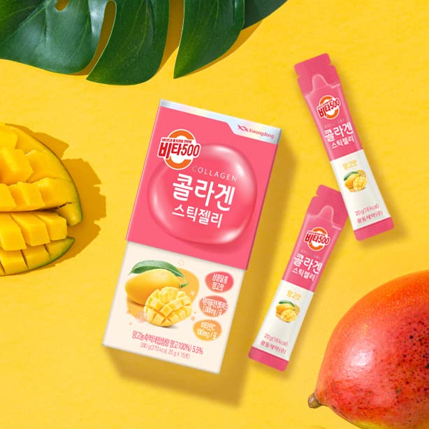 KWANGDONG Vita500 Mango Collagen Peptides Stick Jelly, with Vitamin C, to Support Skin KWANGDONG buy supplements canada