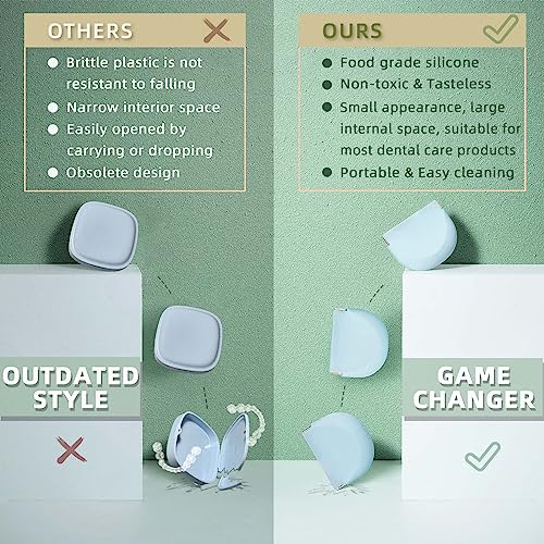 2 Pack Silicone Retainer Case with Lanyard Soft Slim Cute Aligner Case Holder Dental Thin onbuwws buy supplements canada