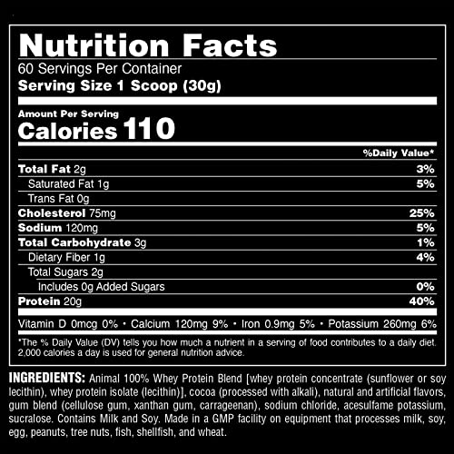 Animal 100% Whey Protein Powder – Whey Blend for Pre- or Post-Workout, Recovery Animal buy supplements canada