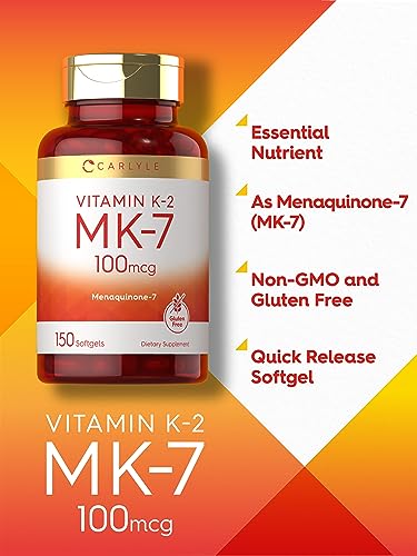 Carlyle Vitamin K2 Supplement 100mcg | K2 MK7 | 150 Softgels | Non-GMO Carlyle buy supplements canada