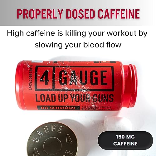 4 Gauge Natural Preworkout Without The Jitters | 30 Servings | Nitric Oxide Booster 4 Gauge buy supplements canada
