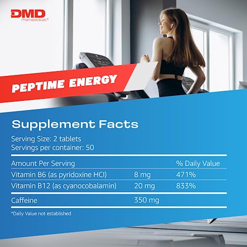 PEPTIME Energy Tablets, Vitamin B6 and B12 Caffeine Pills, 350 mg Caffeine PEPTIME Energy buy supplements canada