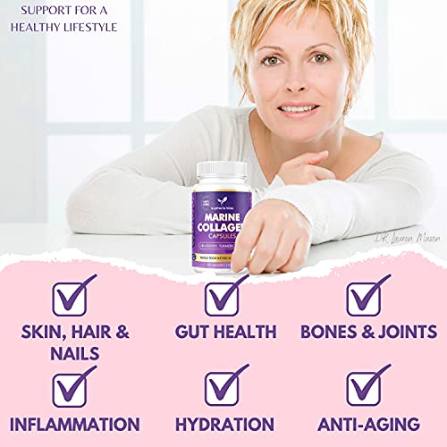 High Strength Marine Collagen Tablets - Skin, Hair, Nails & Joints - Fortified with Hyaluronic Acid Euphoria Bliss buy supplements canada