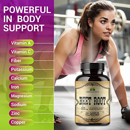 HERBALICIOUS Beet Root Capsules - Herbal Supplement for Athletic Performance HERBALICIOUS buy supplements canada