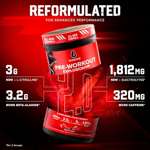 Six Star Pre-Workout Explosion 2.0 Fruit Punch - Pre-Workout Powder, Explosive Energy Six Star buy supplements canada