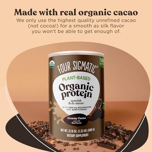 Four Sigmatic Organic Plant-Based Protein Powder Creamy Cacao Protein with Lion’s Mane Four Sigmatic buy supplements canada