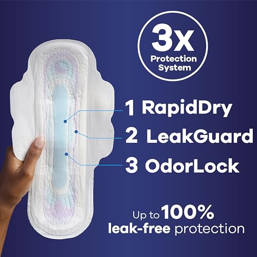 Always Ultra Thin Feminine Pads with Wings for Women, Size 4, Overnight Absorbency, Unscented Always buy supplements canada