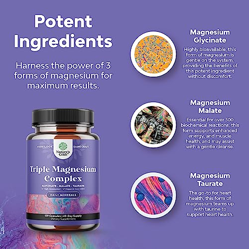 Triple Magnesium Complex Supplement 400mg Elemental - High Absorption Magnesium Natures Craft buy supplements canada