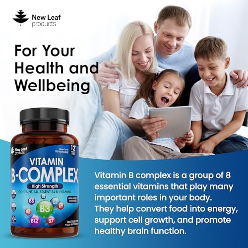 Vitamin B Complex - 365 Small Tablets (One Year Supply) High Strength All 8 B Vitamins NEW LEAF PRODUCTS buy supplements canada