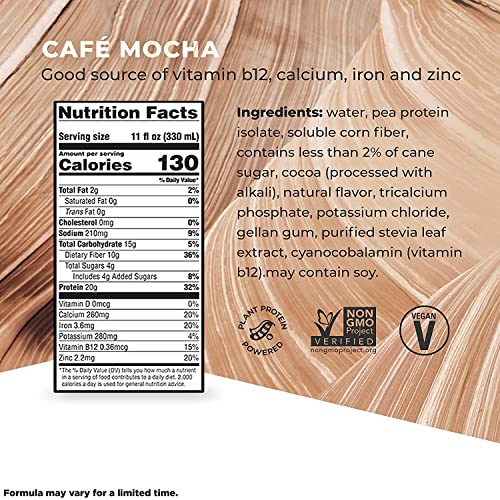 Evolve Plant Based Protein Shake, Café Mocha, 20g Vegan Protein, Dairy Free, No Artificial Evolve buy supplements canada