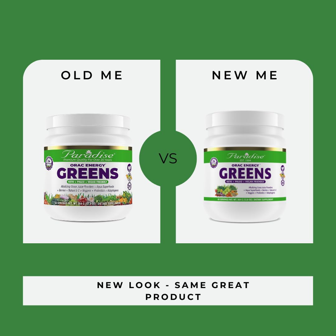 Paradise ORAC Energy Greens Powder Extract, Super Antioxidants, Probiotics for Gut Paradise Herbs buy supplements canada