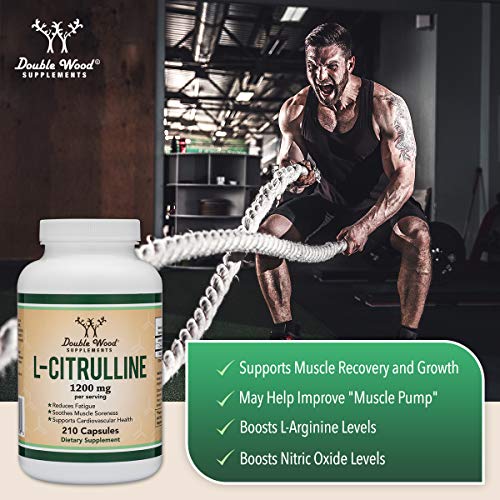 L Citrulline Capsules 1,200mg Per Serving, 210 Count (L-Citrulline Increases Levels Double Wood Supplements buy supplements canada