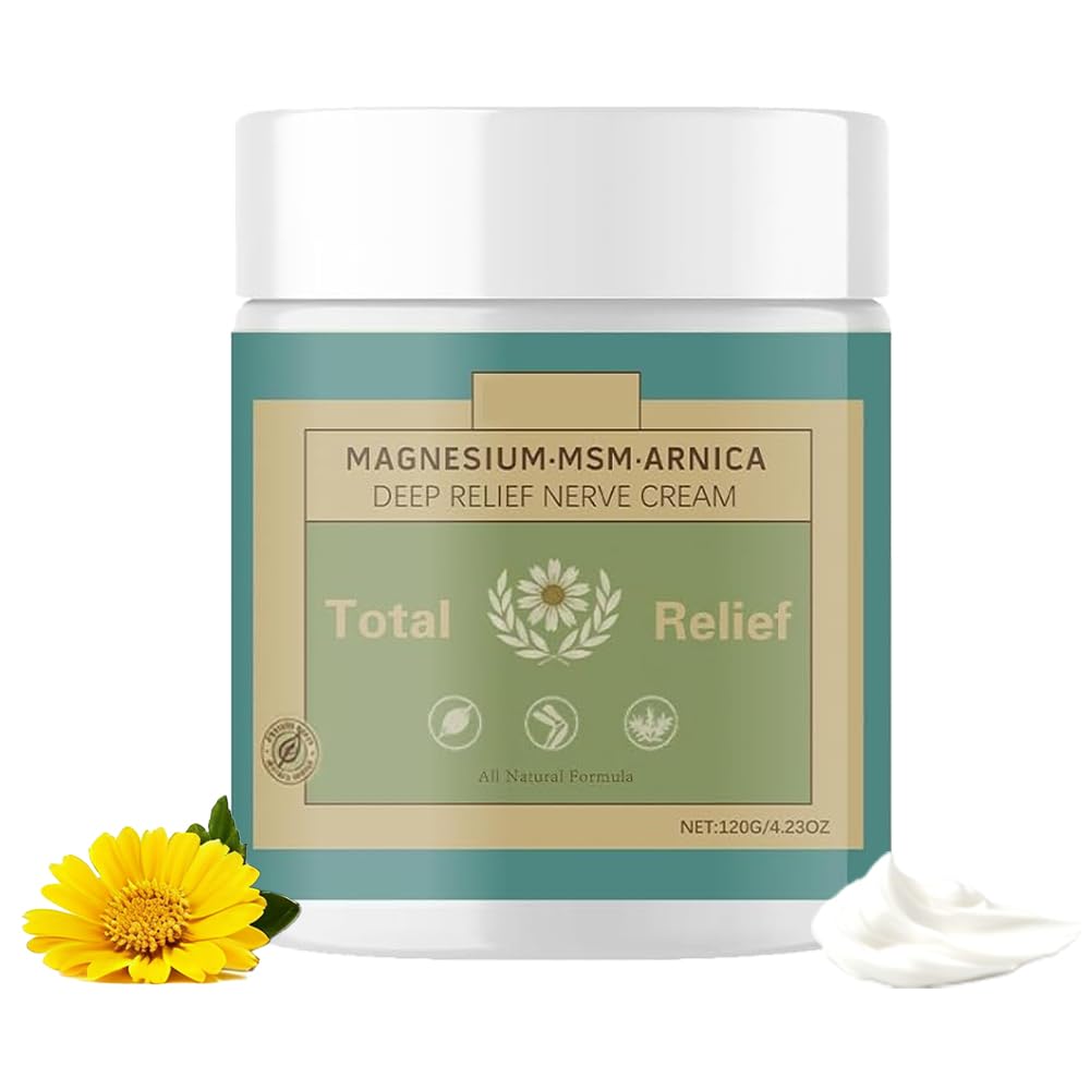 HANGWON Total Relief Magnesium Soothing Cream Advanced nerve Comfort with Arnica, Menthol, MSM,Fast-Absorbing for Relief Joint, Feet, Hands, Legs, Muscles, and Waist, Natural Ingredient -4floz/114g HANGWON buy supplements canada