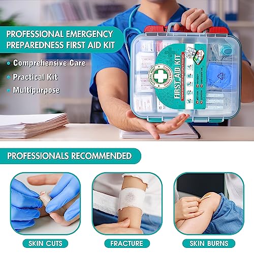 General Medi 420 Pieces Professional First Aid Kit - HardCase First Aid Box - Contains General Medi buy supplements canada