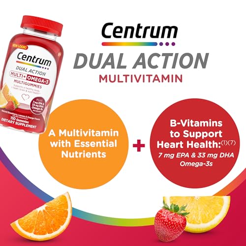 Centrum MultiGummies Multi+ Omega 3 Dual Action, Adult Multivitamin, Multivitamin/Multimineral/Omega 3 Centrum buy supplements canada