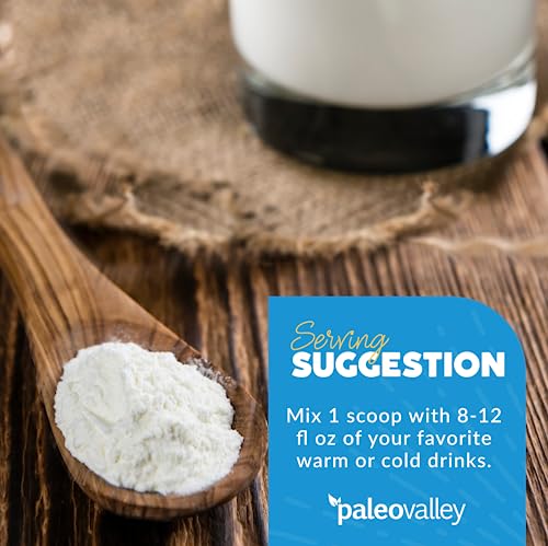 Paleovalley 100% Grass Fed Bone Broth Protein Powder - Vanilla - Rich in Collagen for Hair Paleovalley buy supplements canada